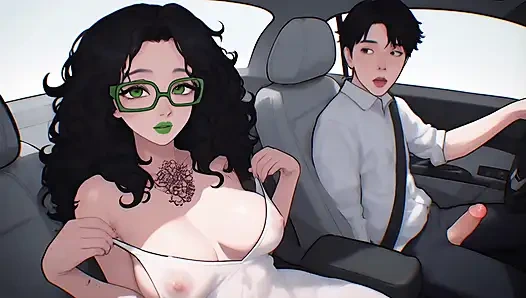 Sexo no carro, sandra modelo sonhoideia, hentai, yapay zeka - % 100 ia - yapay içerik - funk brasileiro