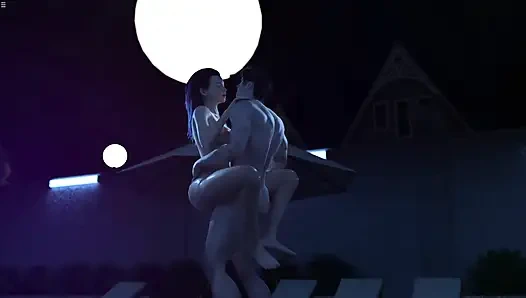 Büyük götlü Nayla büyük yarakla sikişiyor ve amcığının içine boşalıyor