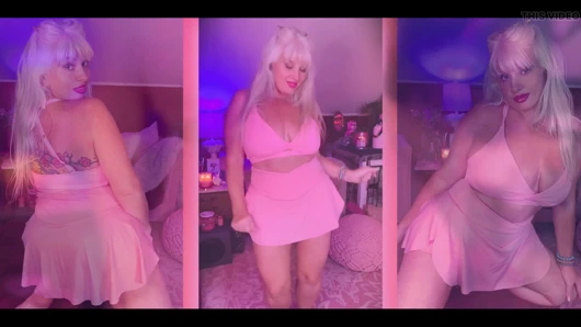 Painted Rose - orta yaşlı seksi kadın Rosie Sfw ile dansçılık yapıyor