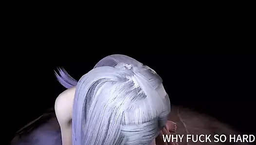 3D Skinny Asian Whore Sucking the Big Cock and Got Fucked so Hard