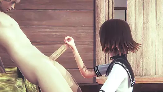 Hentai Uncensored - Mia jerk off and fucked with creampie