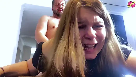 Ateşli karım sert anal seks beklemiyordu ama bayıldı