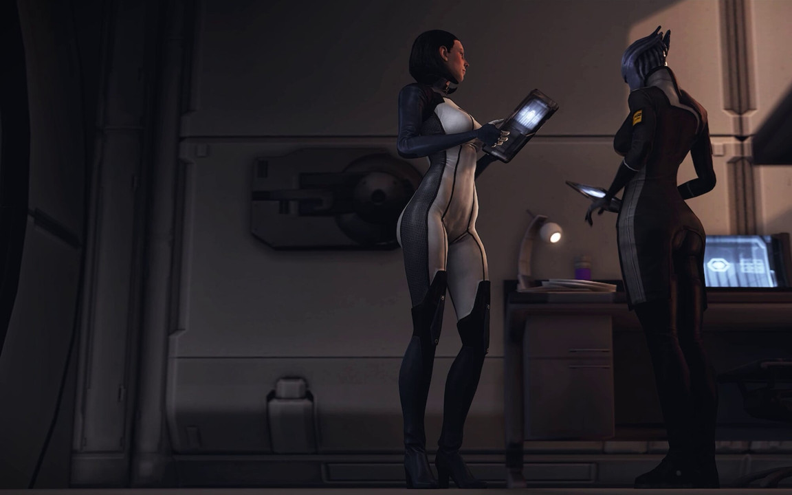 Liara ve Eva Futa Sex on a Spaceship - 3D Sci-fi Animation