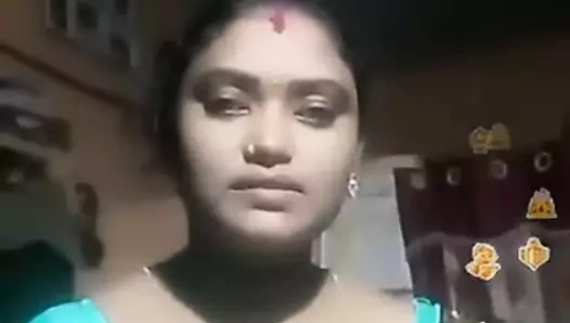 Tamil Hint bbw mavi silky bluz canlı