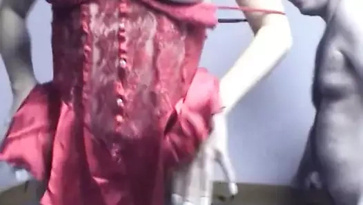 Seksi iç çamaşırlı ev hanımı yatakta inek logan tarafından domalarak sikiliyor