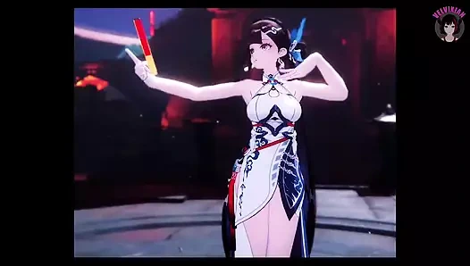 Honkai Li Sushang. Seksi dans ve kademeli soyunma