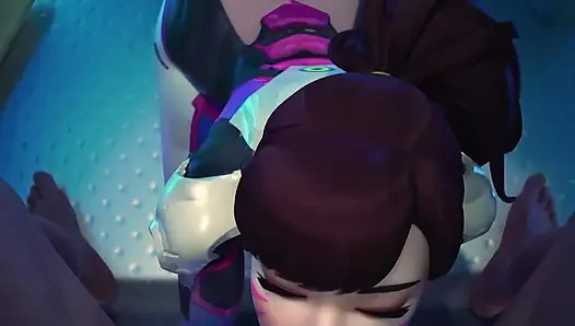 D.va plajda sabah anal seks ve gece ıslak sakso yüze boşalma - overwatch 3d animasyon