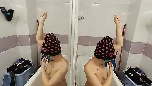 Amateur wife with hairy pussy, big tits, big nipples, big ass.