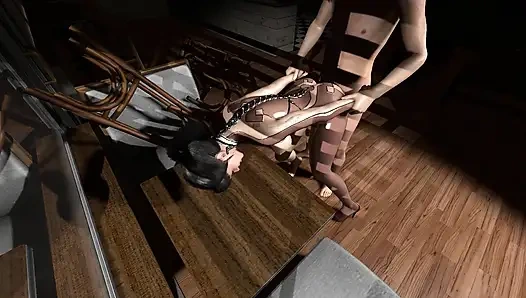 Eve'i gırtlağına kadar sikdikten sonra domaltarak sikiyor - stellar blade parodi