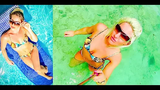 Melissa sert striptizci yılan derisi ipli bikini