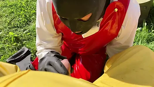 yağmurluk masturbasyon