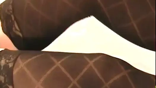 Ayak oyun ile siyah opak elmas çorap