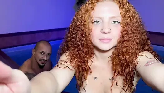 Menage! My friend's boyfriend fucks us after helping us make content
