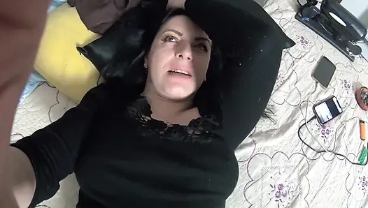 Orta yaşlı seksi kadın ile çifte zevk bölüm 43 solo oyun, çorap ve oyuncaklar