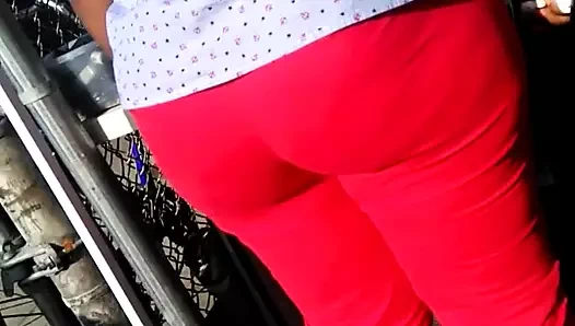 Phat ganimet kırmızı cepsiz dar pantolon 2