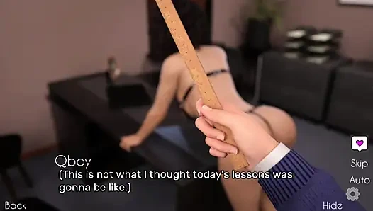 Ateşli öğretmenin ateşli kıyafeti öğrencisinin kelimeleri ezberlemesi için yardımcı oluyor