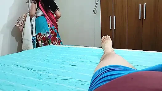 Indian stepmother enters her stepson's room and they end up having wild sex