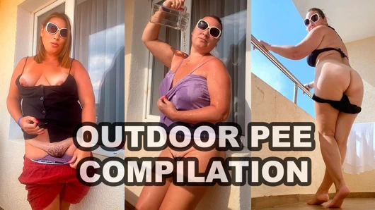 çiş derlemesi - açık havada halka açık işiyor