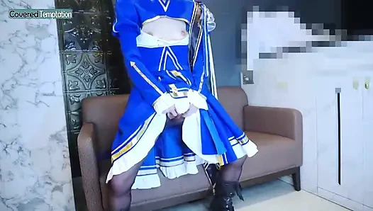 Cosplayer güzellik unutulmaz kimyayı birlikte geride bırakarak yoğun bir özel buluşmayı paylaşıyor