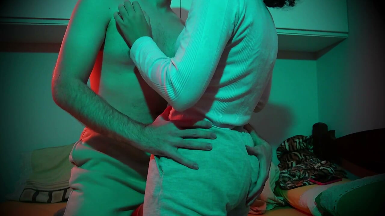 Confy sweatpants ASSJOB lap dance, cold night, Hot action - He jizzed in his pants