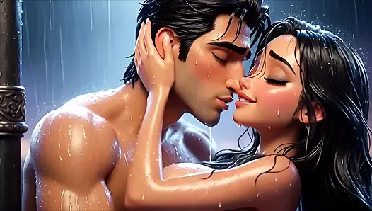 Big Boobed Girl Gets Fucked Hard in the Pouring Rain - Wet Outdoor Sex