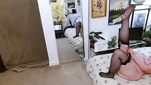 1378 kalın dawnskye1962 bir bodystocking geçit töreni sunuyor