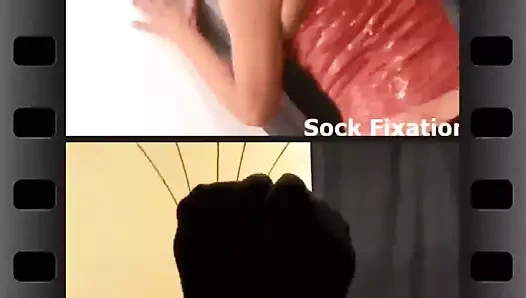 Egzotik genç danica yavaş yavaş kaldırma ona çorap