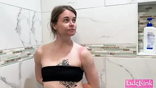 He took me to bathroom pissed on me and made lick piss from floor