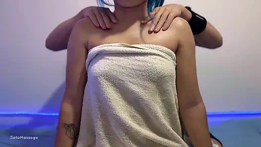 Ateşli göğüsler yağ masajı