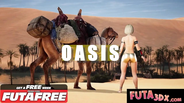 FUTA3DX - ateşli büyük yaraklı bebek çölde kız arkadaşını sikiyor