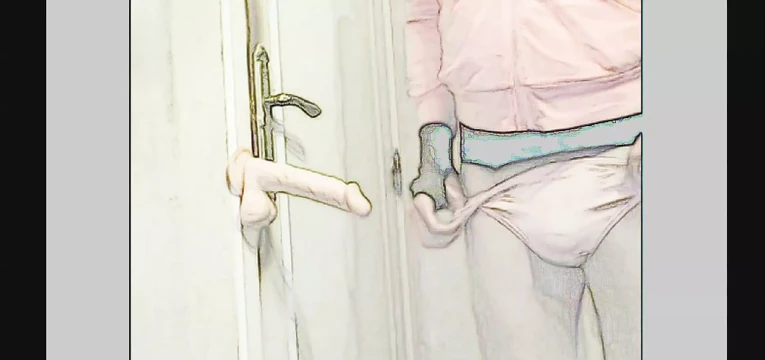 Korkak yapay penis üzerinde duvar kızdırmak