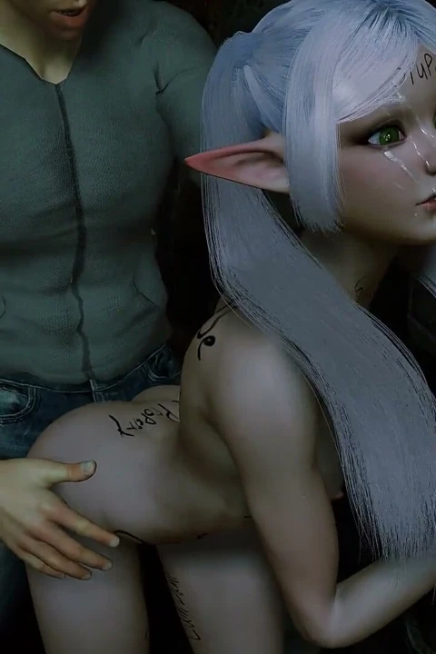 Frieren Elf ayakta sikişiyor | Beyond Journey's End Parodisi