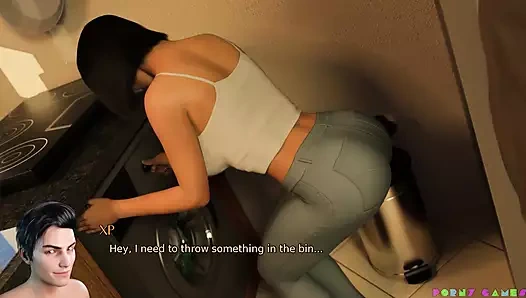 Zett'in çifte algısı - genç oda arkadaşımla mutfak eğlencesi (2)