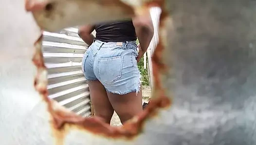 Plaj kabininde amatör kamera (açık havada)