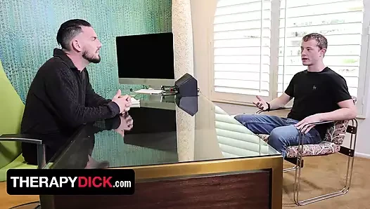 Doktor Derek Allen hasta Aaron Allen'a kaygı tedavisi olarak büyük şişman yarağını sunuyor - terapi yarağı