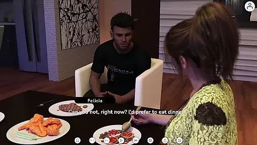 Uçucu bir evlilik 5 Victor Felicia ile konuşurken kaltağının yüzüne boşalıyor. Adam fotoğraf çekimi sırasında Felicia'nın götüne dokunuyor