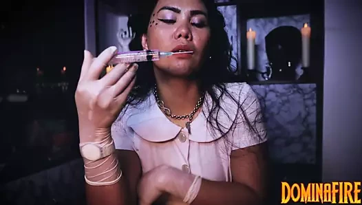 Dominafire tarafından cerrahi lateks eldivenlerle Asmr tıbbi oyun