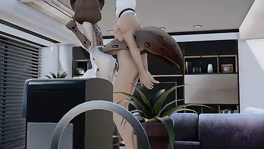 Genç kürklü sürtük büyük sıcak horoz tarafından sert becerdin