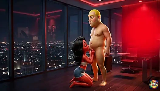 Romantik çift şehvetli bir geceyi paylaşıyor - ai hentai asmr
