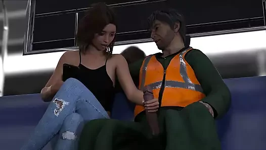 Doğu bloğu: kız trende inşaat işçisini mastürbasyon yapıyor ve erkek arkadaşına resim gönderiyor - bölüm 17