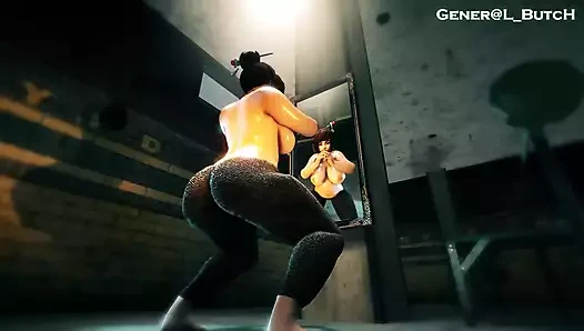 bbw mai nasıl bu kadar kalın uyluk alır (üstsüz versiyon)