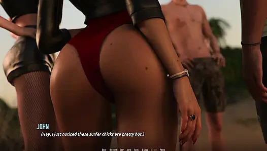 Dominos beach 5 sfw izlenecek yol: jhon asilerle grup yeni arkadaşlarla tanışıyor ve plaj ittifakı azdırıyor