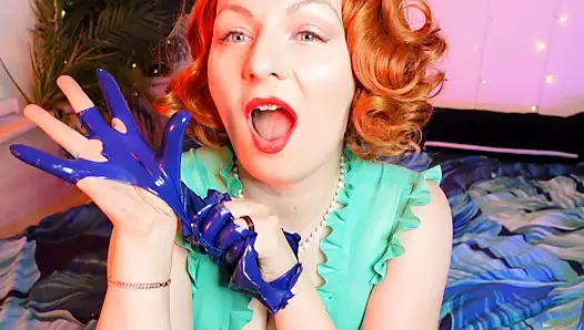 Lateks yırtık hasarlı eldivenler - tahrip lastik eldivenler - fetiş video