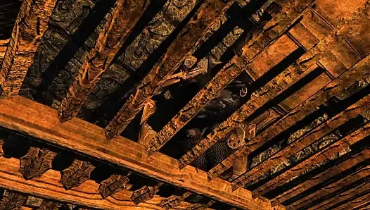 Khajiiti genç kız ölümsüz dwarven yapı tarafından kullanılıyor