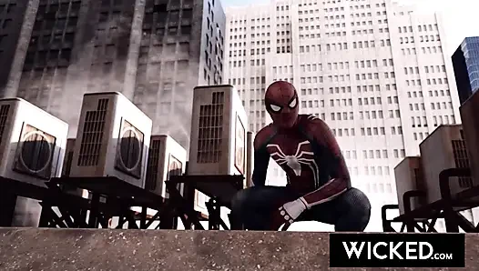 Wicked - büyük memeli octavia red motorcu adamla gırtlağına kadar alıyor ve domaltıyor