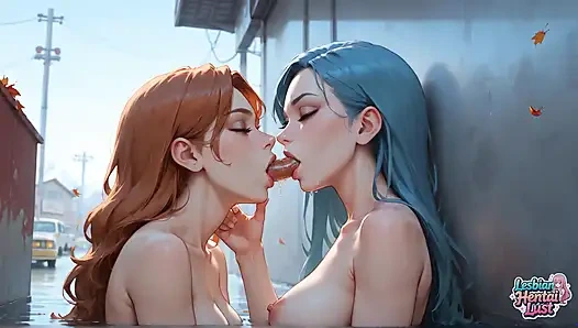 Azgın kalbini sokağın en sultriest girly-girly bölümünde sonbaharın mavi saçıyla yarıştır - xxx!