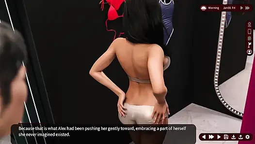 Arzu fısıltıları 22 Sarah göğüslerini butik asistanı Louis'e gösterdi
