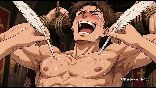 Şato İşkence Sehpasına Gerilmiş, Saray Soytarıları Çıplak Kaburgalarını ve Karnını Gıdıklıyor (2D Anime)