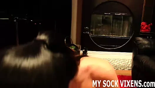 İnme senin horoz için benim sevimli küçük pembe çorap joi