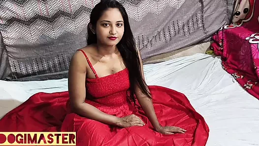Desi indian bhabhi red dress fuking hard